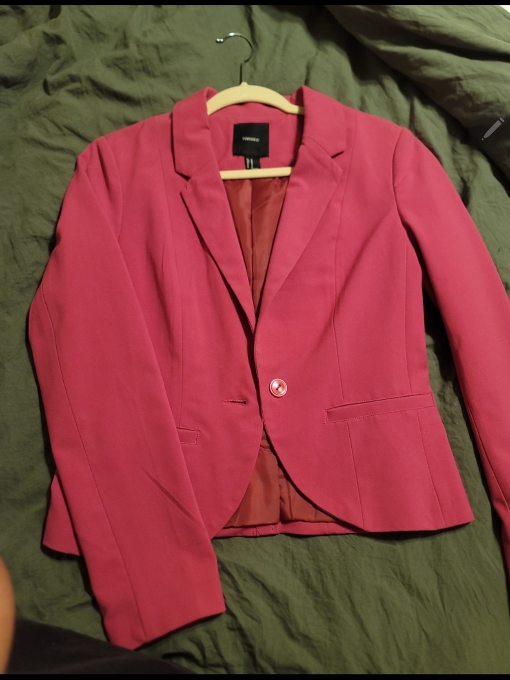 Forever 21 Pink Single-Button Blazer